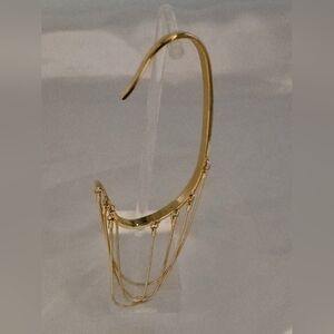 MAM Goldplated Sterling Silver Ear Cuff Draped With 4 Leyer Of Chain Earing New